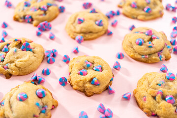 Unicorn chocolate chip cookie