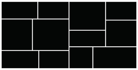 Photo frame templates collage