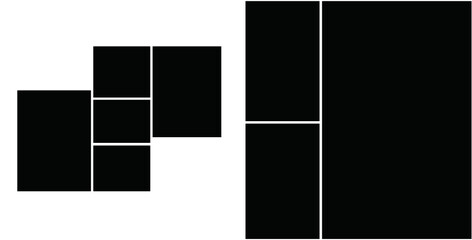 Photo frame templates collage