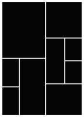 Photo frame templates collage