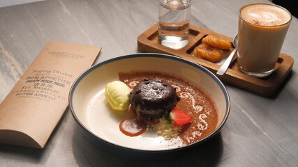 Beautiful dish dessert
