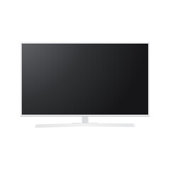 TV Mockup With Blank Screen Isolated on White Background. Vector Illustration