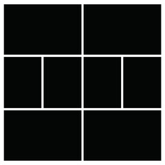 Photo frame templates collage