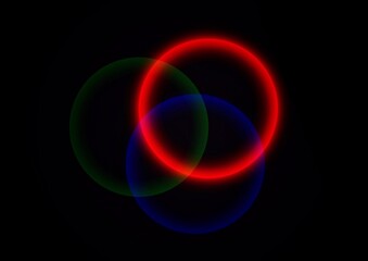 抽象的な光の輪