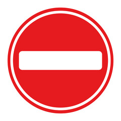 No entry traffic signs Vector illustration