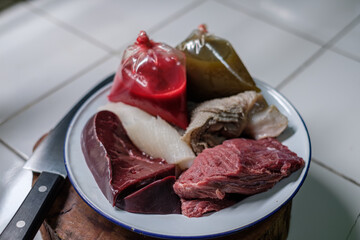 Meat with sauce is a very famous and popular dish in northern Thailand.