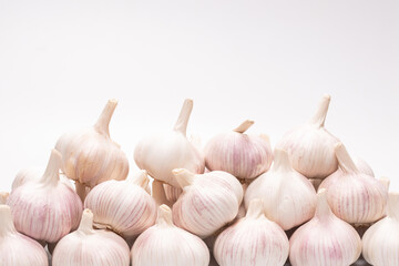 Garlic isolated on a white background.