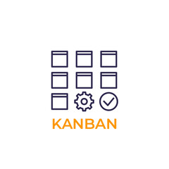 Kanban lean method line icon