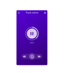 Audio player interface, mobile app ui design