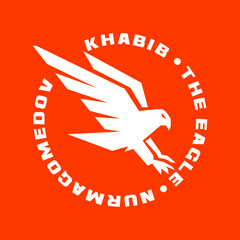 Khabib vector design. Khabib the eagle ufc T shirt label. Download it now.