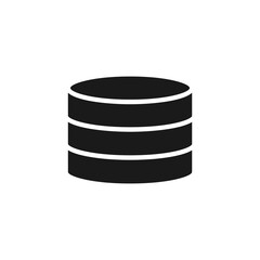 Database icon. Data storage, web hosting concept symbol for software products design, mobile and web applications.