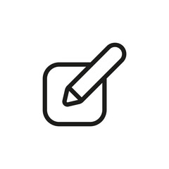 Edit button icon for web and mobile UI design element. Edit profile, document or page.