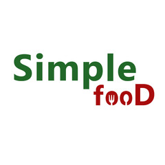 Logo for the Simple food cafe. Vector illustration.