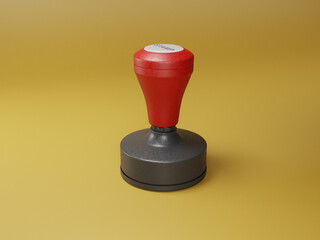 Circle rubber stamp. 3d illustration