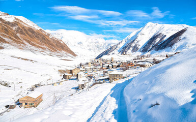 Ushguli is a four-village community located at the head of the Enguri Gorge in Svaneti, Georgia.Ushguli is regarded as a World Heritage Site on Svaneti by UNESCO as one of the highest continuously inh