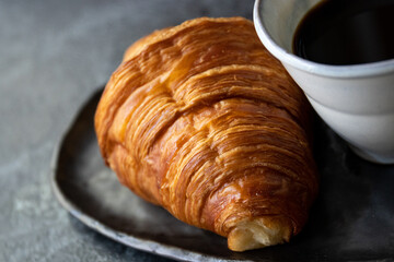 Close up Croissant, French Bread