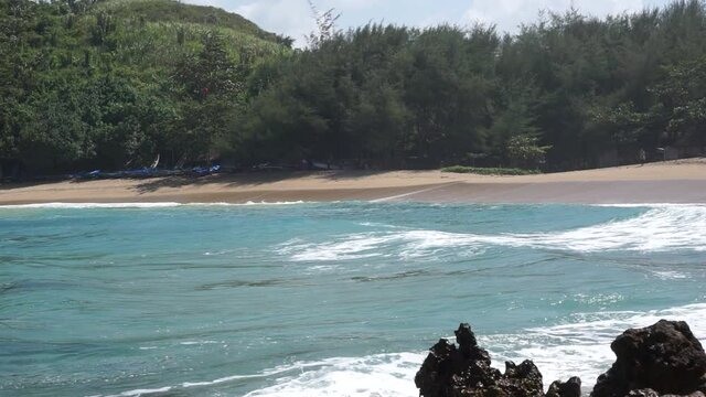 The beautiful Pangi beach in Blitar, East Java Indonesia