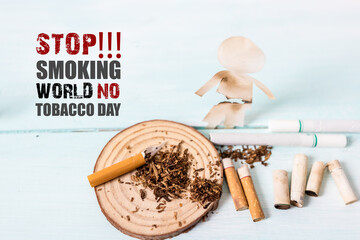 Quit smoking for life on World no Tobacco day concept. World no tobacco day.