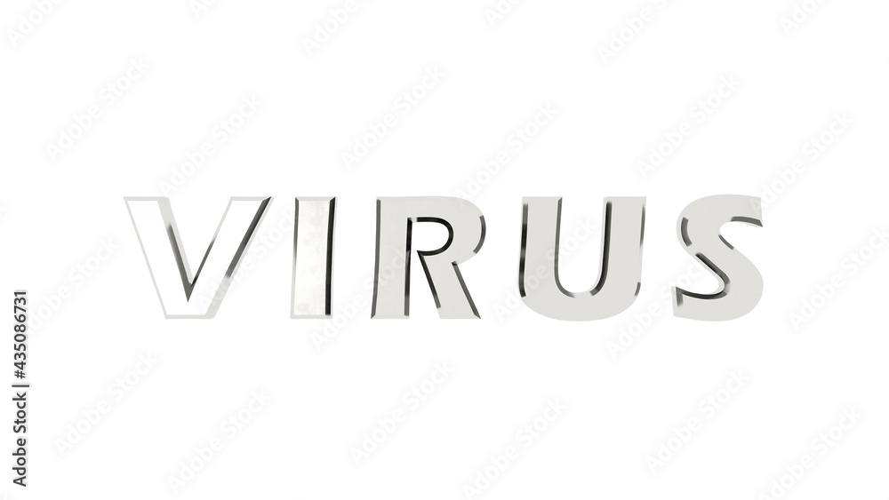 Poster silver metallic 3d text 