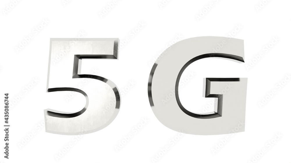 Poster silver metallic 3d text 