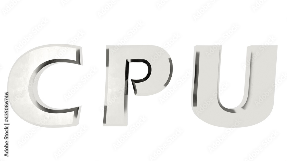 Poster silver metallic 3d text 