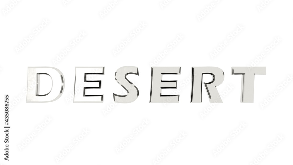 Poster silver metallic 3d text 