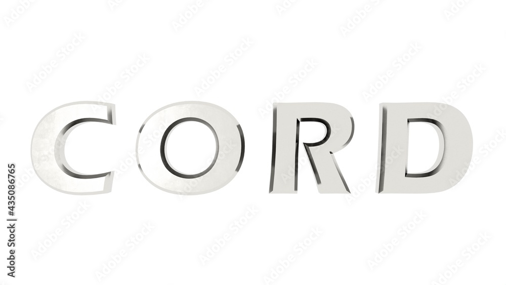 Poster silver metallic 3d text 