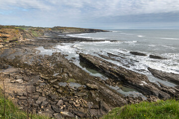 Fototapeta na wymiar Howick coastline in Northumberland
