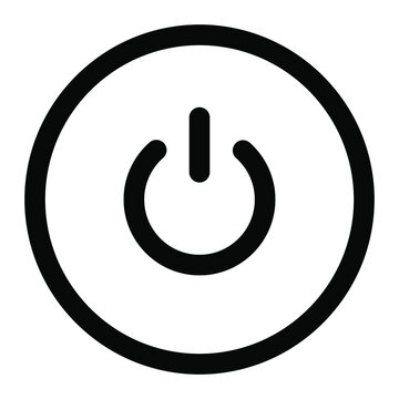power on off button icon with vector eps 10 file