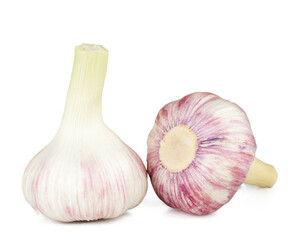 Fresh garlic isolated on a white background