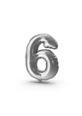 Illustration of Shiny Foil Balloon number 6