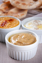 Babaganoush. Smoked eggplant paste, typical of Arab cuisine