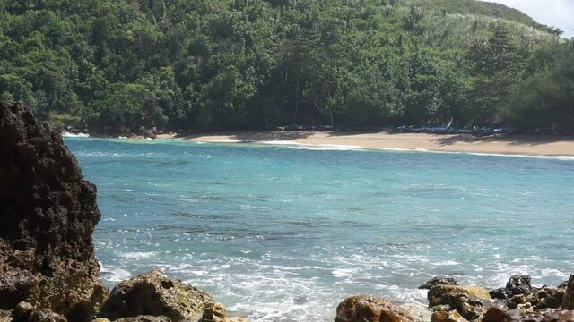 The beautiful Pangi beach in Blitar, East Java Indonesia