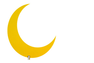 Obraz na płótnie Canvas Muslim crescent symbol of Islam on white background isolated