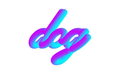 colored emblem dog  vector design