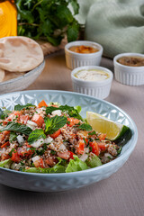 Tabule. Refreshing Lebanese cuisine salad