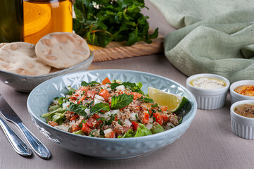 Tabule. Refreshing Lebanese cuisine salad