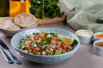 Tabule. Refreshing Lebanese cuisine salad