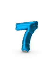 Illustration of Shiny Foil Balloon number 7