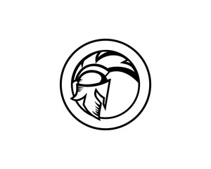 circle spartan logo vector