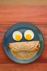 Smiling face chappati