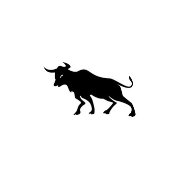 Vector image of an bull design on a white background. Logo, Symbol. t shirt logo design