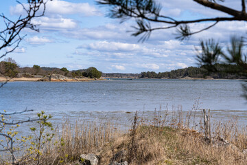 スウェーデンの海に浮かぶ小さな島々