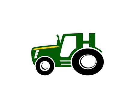 simple tractor farm logo