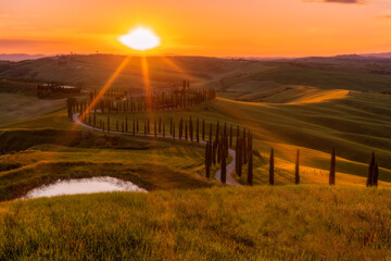 Sunset in Orcia Valley, Tuscany