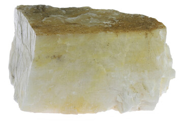 calcite from Letmathe, Germany isolated on white background