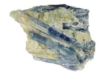 kyanite from Minas Gerais, Brasil isolated on white background