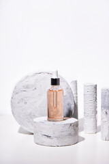 Podium for advertising and packaging presentation perfume