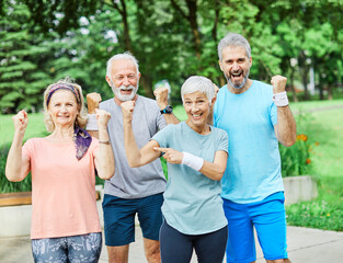 outdoor senior fitness woman man lifestyle active sport exercise healthy fit retirement