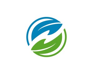 waste leaf eco logo simple